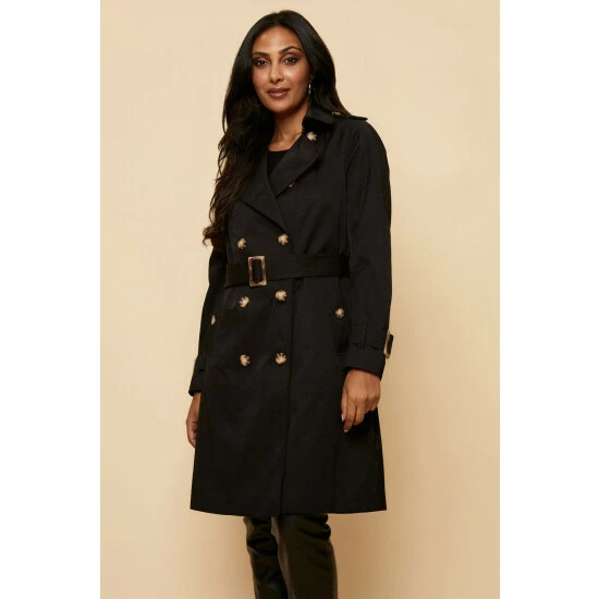 Wallis Petite Double Breasted Trench Coat For Female 3 Wallis Petite Double Breasted Trench Coat For Female