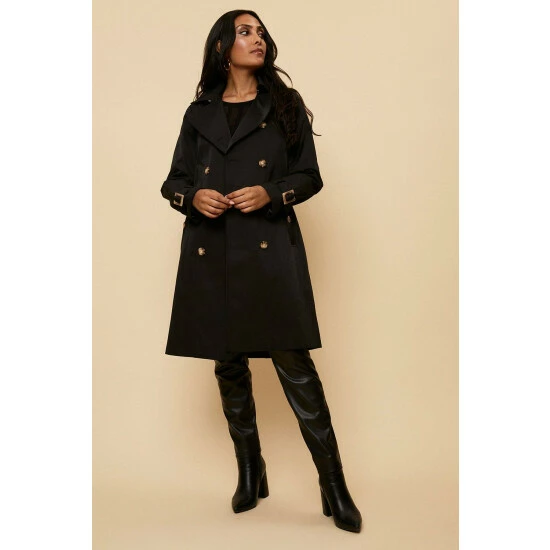 Wallis Petite Double Breasted Trench Coat For Female 4 Wallis Petite Double Breasted Trench Coat For Female - Image 2