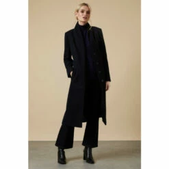 Wallis Navy Smart Belted Collarless Wrap Coat For Female 9 Wallis Navy Smart Belted Collarless Wrap Coat For Female -Cheap Wallis Store unnamed file 940
