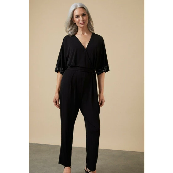 Wallis Hotfix Cuff Jumpsuit For Female 4 Wallis Hotfix Cuff Jumpsuit For Female - Image 2